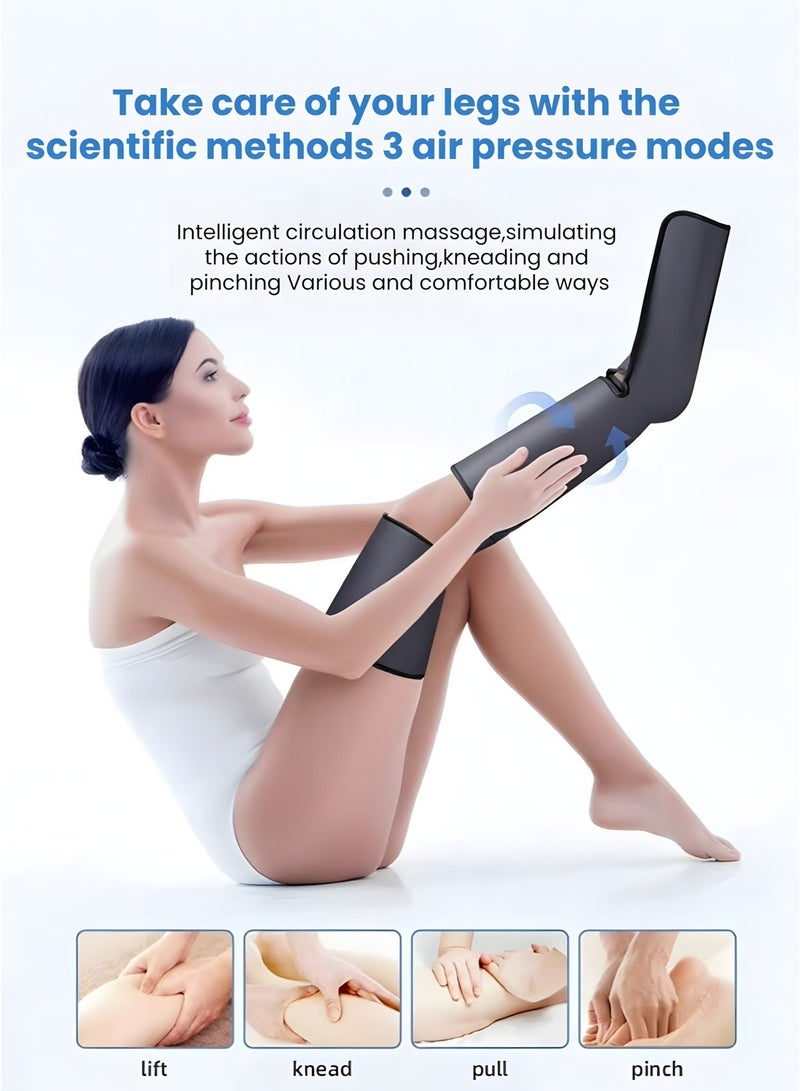 Full Leg Air Compression Massager with Heat Therapy, Foot Calf & Thigh Massager with Handheld Controller, Leg Massage Machine for Pain Relief, Muscle Relaxation & Improved Blood Circulation - Image 5