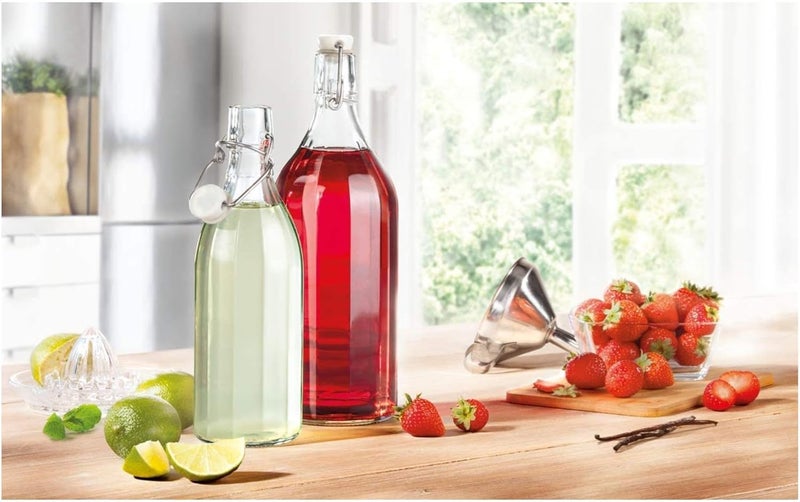 FUFU 6Pack 16oz Flip Top Glass Bottle Swing Top Bottles with Airtight Seal Flip Caps for Kombucha, Beverages, Oil, Vinegar, Water, Soda, Kefir… - Image 4