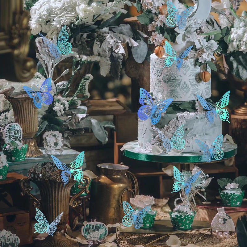 SAOROPEB 3D Butterfly Wall Decor - 48 Pcs  4 Styles  3 Sizes - Removable Stickers for Birthday & Party Decorations - Image 3