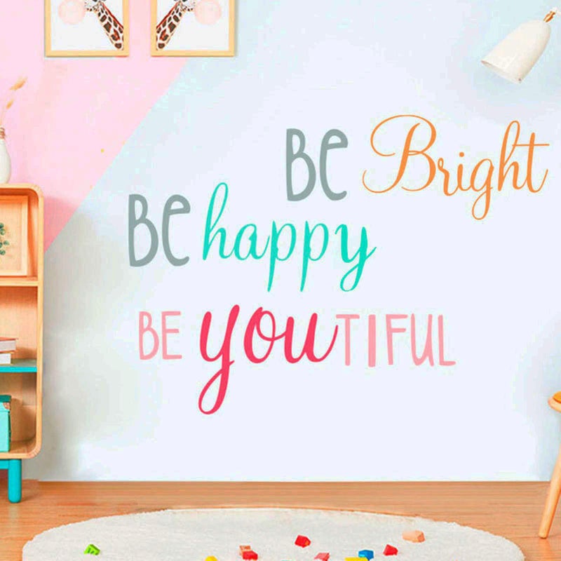 SUPANT Inspirational Wall Decor Quotes for Boy Girl Room-Be Bright Be Happy Be Yout iful- Decor for Living Room Bedroom Classroom Playroom Nursery Girls Boys Room Wall Decals Decorations - Image 5