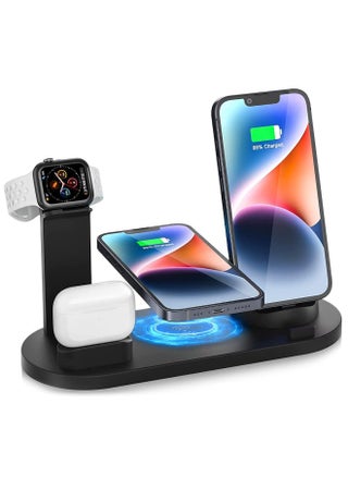 3-in-1 Wireless Charging Station for iPhone, Apple Watch, AirPods, Samsung and More, Multi-Device Charger Stand with Adjustable 360° Swivel Base, Fast 10W Charging, USB Port for Additional Charging - pzsku/Z094A675D6F4C992FB050Z/45/_/1737451684/1e47cfa4-12bf-4c22-b033-f03b8c8fc169