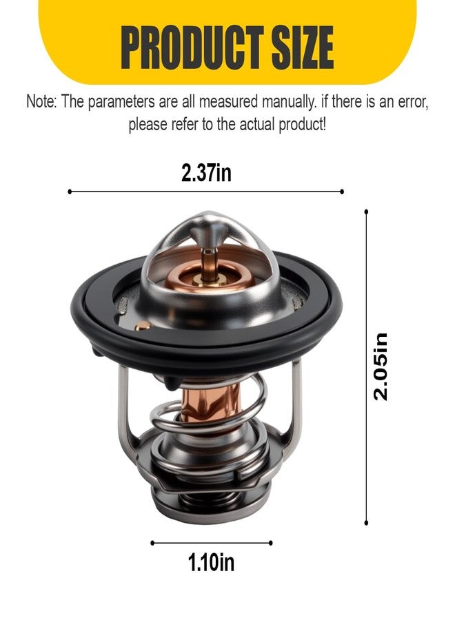 Tuxihapp Car Thermostat, Auto Engine Coolant Thermostats, High Performance Car Thermostat Replacement Accessories for CRV Civic CRZ, Replaces OEM#19301-PAA-306, 19301-RNA-315(Sliver) - Image 2