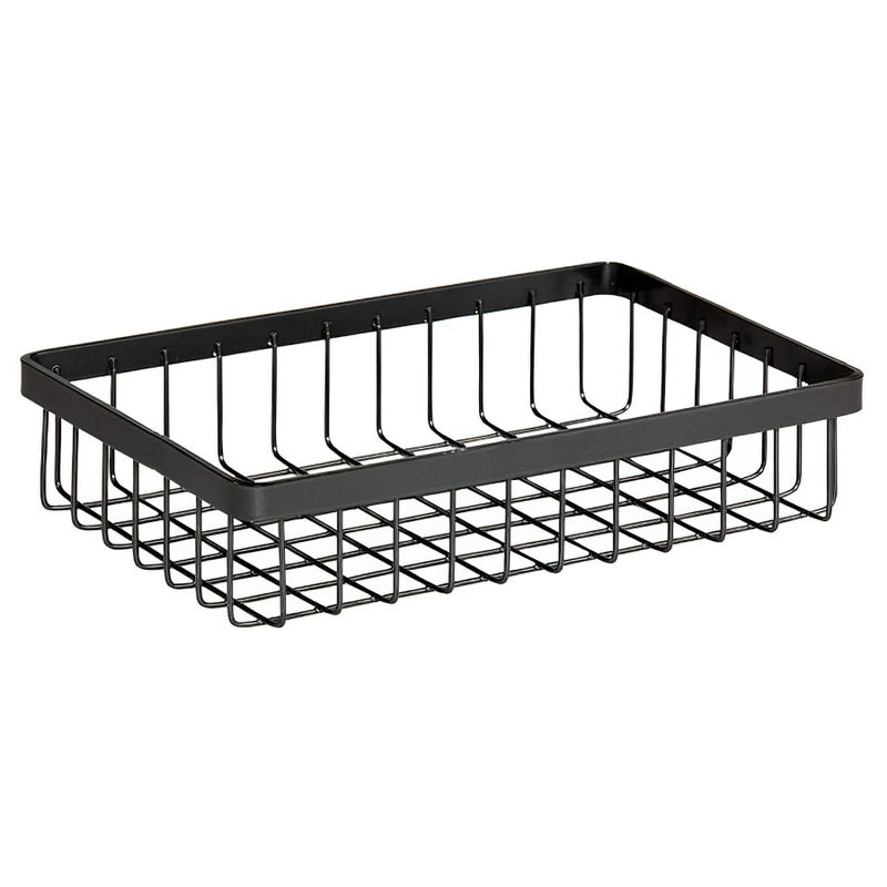 G.E.T. Wb-962-Mg Rectangular Metal Storage Wire Basket For Pantry, Produce And More, 9"" X 6"" X 2"", Gray