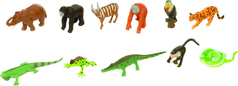 Wild Republic Rainforest Nature Tube, Toy Figures, Kids Gifts, Educational Toys for Kids, 12 Piece Set - Image 2