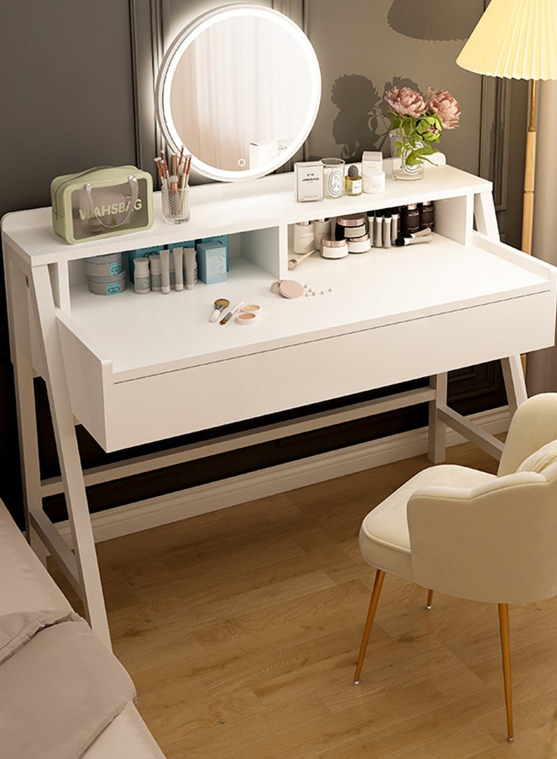 Sharpdo Modern Minimalist Bedroom Dressing Table With LED Mirror Dressing Table With Drawers Vanity Table Beautiful 60*40*126cm - Image 1