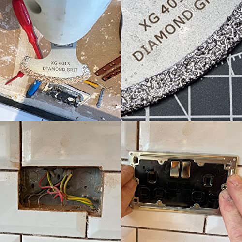 XXGO 4 Pcs Oscillating Multi Tool Diamond Blades for Grit Grout Removal XG4004D - Image 3
