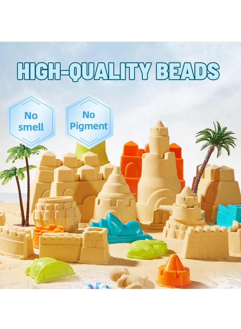 Mideer Magic Sand, Kinetic Sand Playset 2 kg: 23 Plastic Sand Molds for Indoor and Outdoor Play - Perfect Gift for Boys & Girls Ages 3-12, Tools Included - Image 3