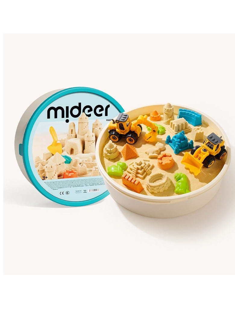 Mideer Magic Sand, Kinetic Sand Playset 2 kg: 23 Plastic Sand Molds for Indoor and Outdoor Play - Perfect Gift for Boys & Girls Ages 3-12, Tools Included - Image 2