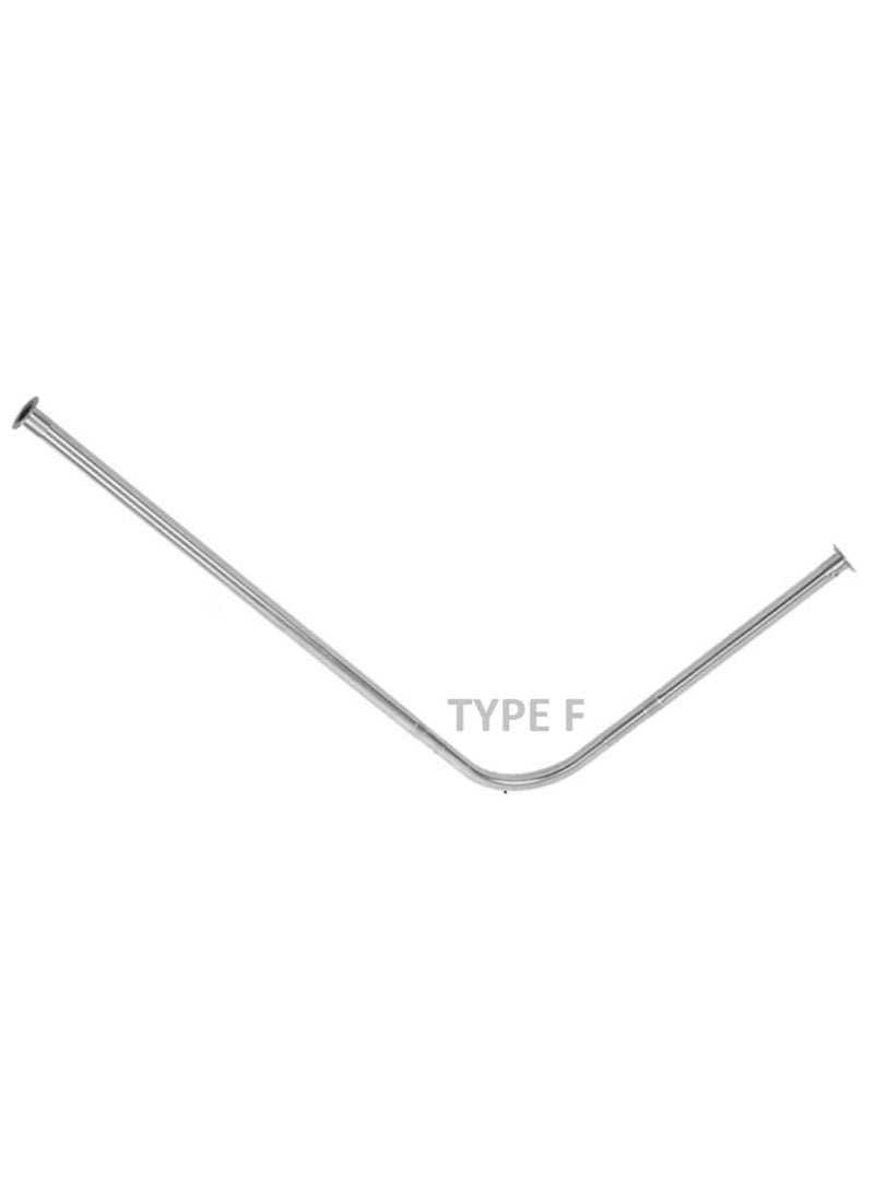 Rubik قضيب ستارة الدش على شكل L (100-160 سم و60-80 سم) قضيب شد قابل للتعديل وأطراف قابلة للتمديد بدون حوامل لاصقة (النوع F) - Image 1