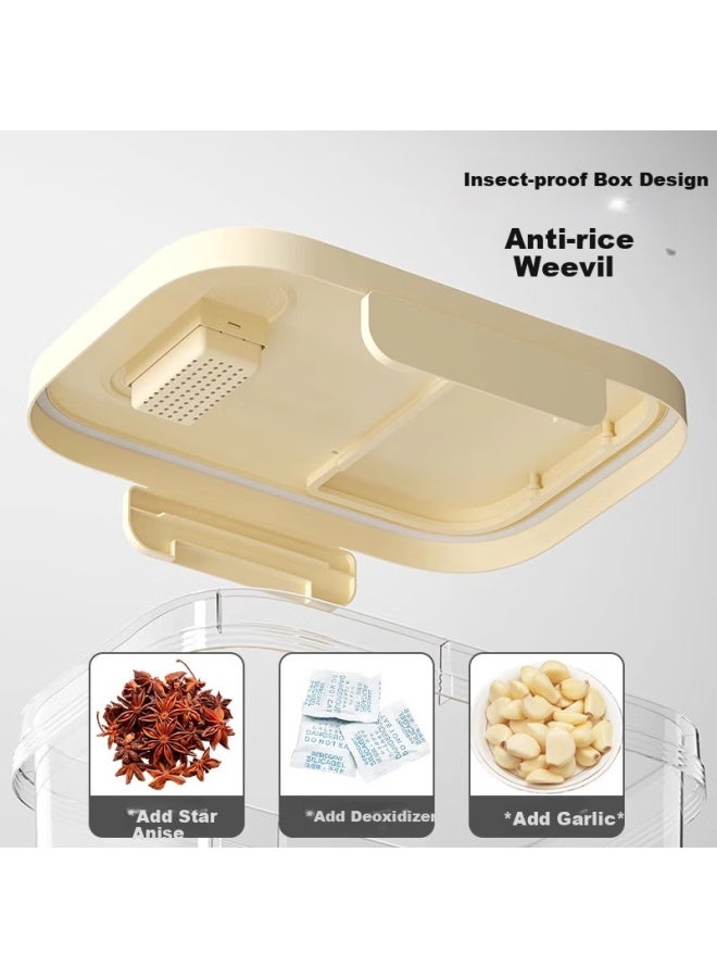 Muya Rice Container, Household Insect-proof And Moisture-proof Sealed Rice Storage Box, Flour Container, Grain Storage Jar, Rice Storage Bin - Image 3