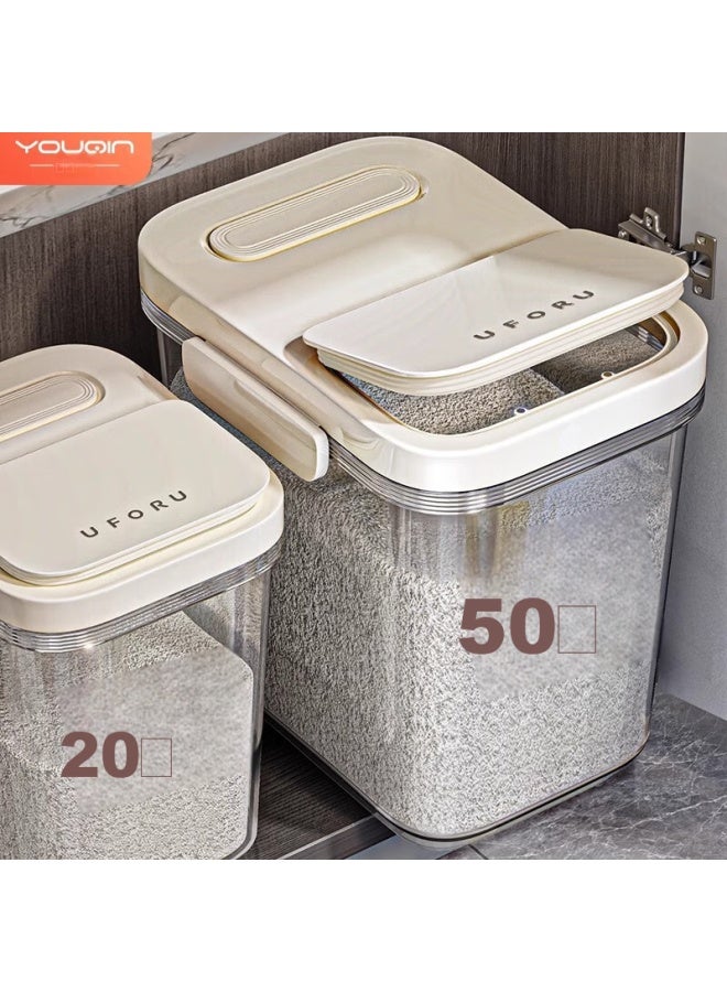 Muya Rice Container, Household Insect-proof And Moisture-proof Sealed Rice Storage Box, Flour Container, Grain Storage Jar, Rice Storage Bin - Image 1