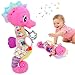 Joosharkidz ألعاب بنات الرضع 06 أشهر حصان البحر الموسيقي دمية محشوة ألعاب وقت البطن للأطفال الرضع 36 612 أشهر مع مرآة الأطفال الحسية هدايا عيد الفصح عيد ميلاد حفلات الاستحمام 3 4 5 6 أشهر - Image 3