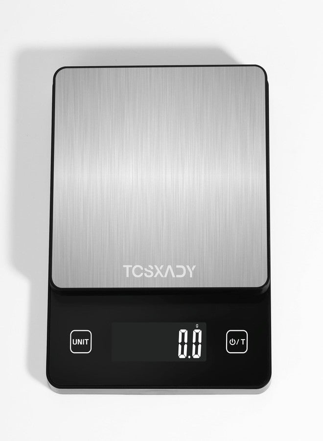 Tcsxady Food Scale 0.1g Precise Graduation,11lb Digital Kitchen Scale with 10 Units LCD Display and Tare Function, Compact Design for Baking, Healthy Cooking,Meal Prep, 304 Stainless Steel - Image 5