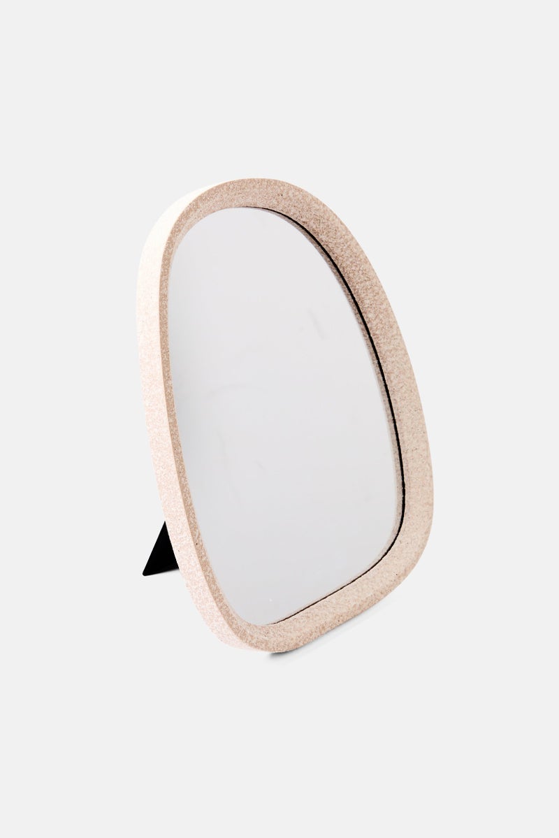 Muy Mucho Sand Frame Mirror 22 x 2,1 x 27,3 cm, Stone - Image 1