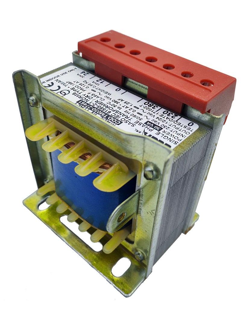 Elca - محول داخلي للأغراض العامة ELCA Power 30VA مدخلات 380Vac و 230Vac مخرج 24Vac و 12Vac يستخدم للوحات الكهربائية الصناعية - Image 1