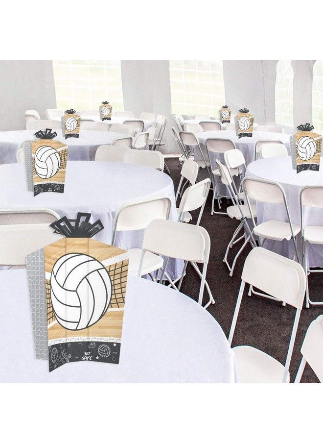 Big Dot of Happiness Bump Set Spike Volleyball Table Decorations Baby Shower Or Birthday Party Fold And Flare Centerpieces 10 Count  - Image 5