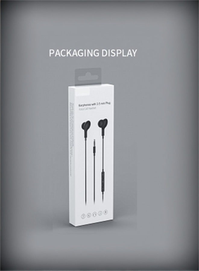 3.5mm Headphones Stereo Wired in-Earphone with Spiral Protector and Mic & Volume Control, Noise Isolating Black - Image 4