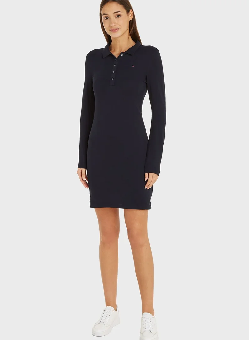 TOMMY HILFIGER Polo Neck Knitted Dress