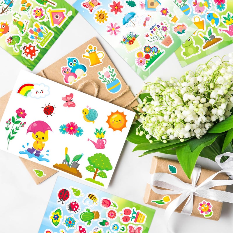 Ozepao 444 Pcs Spring Stickers For Kids  24 Sheets Spring Garden Stickers Bulk For Water Bottles Gifts Bags Cards Envelopes Decor - Image 5