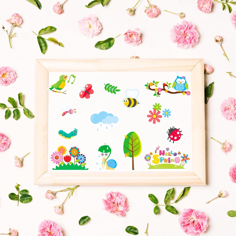 Ozepao 444 Pcs Spring Stickers For Kids  24 Sheets Spring Garden Stickers Bulk For Water Bottles Gifts Bags Cards Envelopes Decor - Image 3