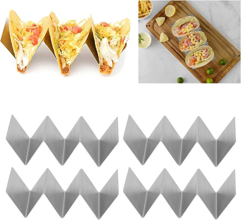 User friendly optimized build Taco Holder 4 Packs, Stainless Steel Taco Holders Set, WShape Stainless Steel Pancakes Stand, Kitchen Tool for Restaurant Dining Room Budget friendly trendy design Space saving design picks Easy assemble alternatives Reliable local delivery service Oil resistant Light durable upgraded substance Simple practical structure Scratch resistant Hardness boosted processed substance Remote area delivery All environment compatible Simple multi-color universal build Gulf market trial optimized design All user friendly build Assorted natural tone picks Simplified versatile design Varied available picks Upgraded classic design All user group compatible Simple upgraded construction Proper storage environment Ventilated design Efficiency boosted construction Wide range compatible material - Image 4