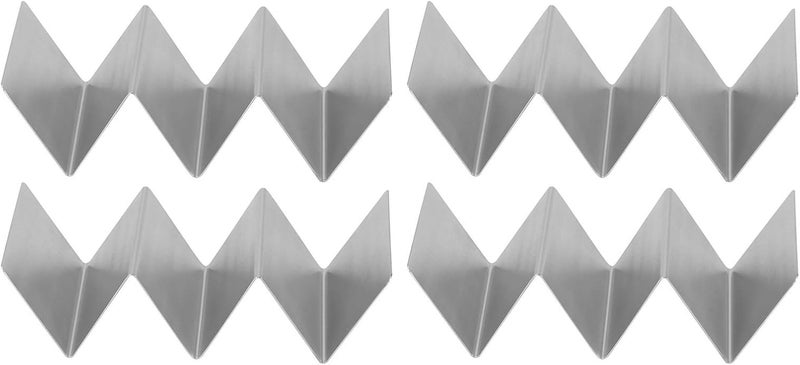 User friendly optimized build Taco Holder 4 Packs, Stainless Steel Taco Holders Set, WShape Stainless Steel Pancakes Stand, Kitchen Tool for Restaurant Dining Room Budget friendly trendy design Space saving design picks Easy assemble alternatives Reliable local delivery service Oil resistant Light durable upgraded substance Simple practical structure Scratch resistant Hardness boosted processed substance Remote area delivery All environment compatible Simple multi-color universal build Gulf market trial optimized design All user friendly build Assorted natural tone picks Simplified versatile design Varied available picks Upgraded classic design All user group compatible Simple upgraded construction Proper storage environment Ventilated design Efficiency boosted construction Wide range compatible material - Image 1