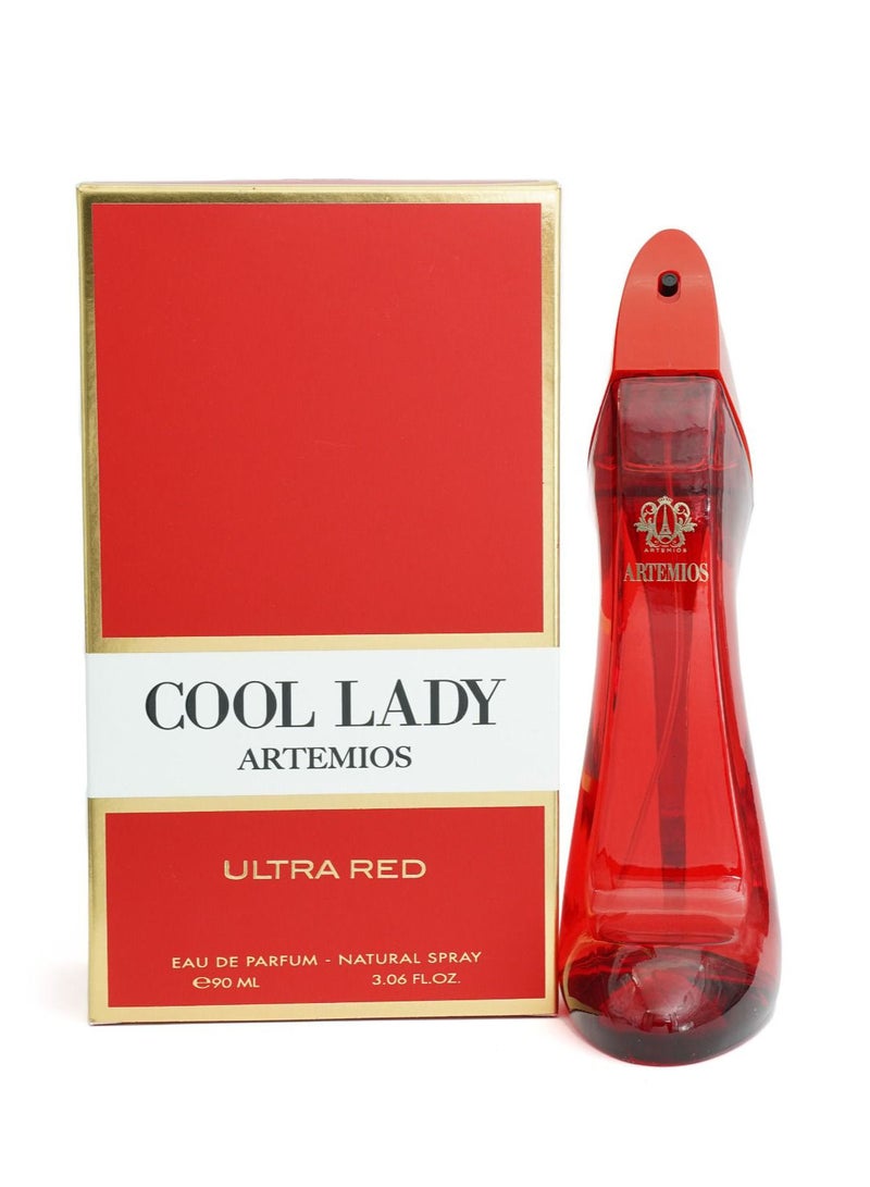 ARTEMIOS COOL LADY ULTRA RED EDP 90ML - Image 1