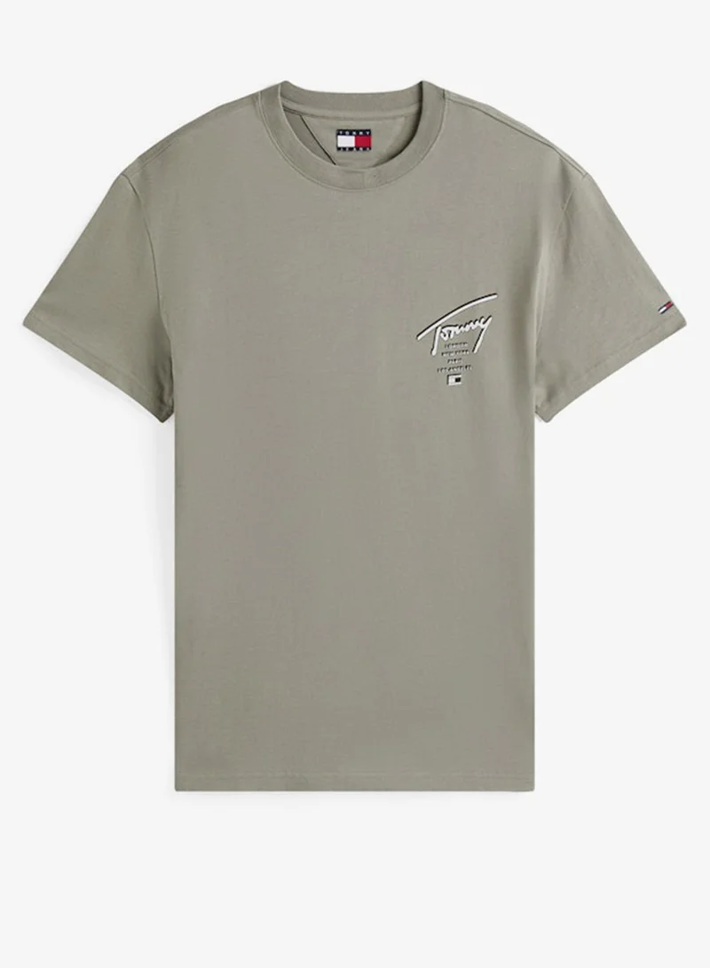 TOMMY JEANS  Logo Regular Fit Crew Neck T-Shirt for Men | Best Price UAE