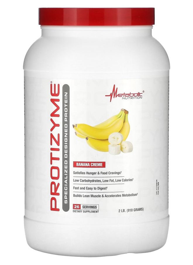 Metabolic Nutrition Protizyme Specialized Designed Protein Banana Creme 2 lb (910 g) 