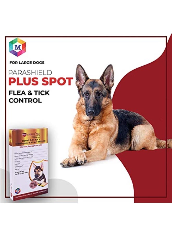 SHIELD PLUS Medfly Healthcare Parashield Plus Spot On Solution for Prevention & Treatment of Ticks, Fleas & Chewing Lice Infestation in Dogs (Over 20 kg up to 40 kg) - Pack of 1 - Image 4