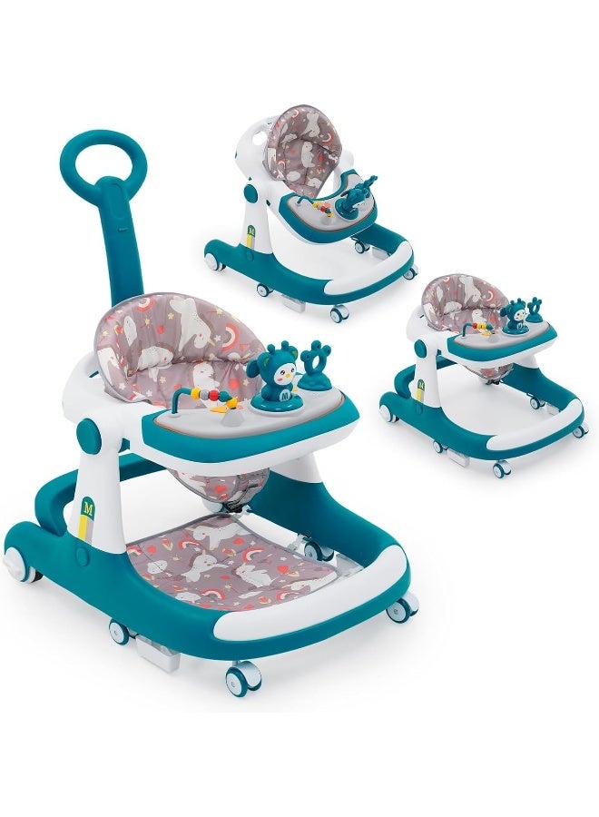 ترامبولين داخلي ومشاية قابلة للطي من SUPAAR ومقعد قفز للأطفال مشاية كهربائية متعددة الوظائف مهد هزاز للأطفال في غابة استوائية - Image 1