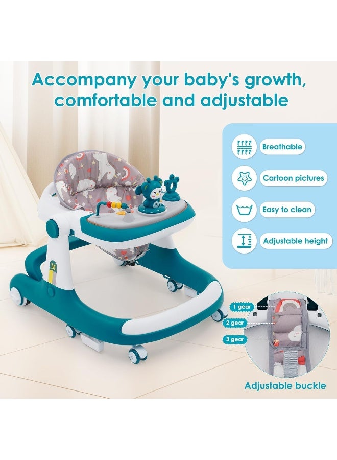 ترامبولين داخلي ومشاية قابلة للطي من SUPAAR ومقعد قفز للأطفال مشاية كهربائية متعددة الوظائف مهد هزاز للأطفال في غابة استوائية - Image 3