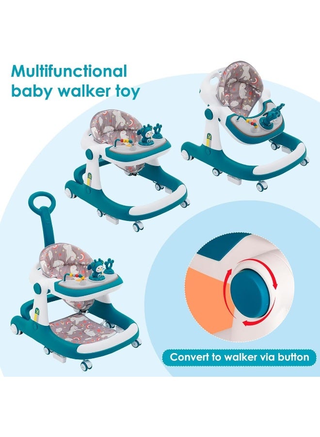 ترامبولين داخلي ومشاية قابلة للطي من SUPAAR ومقعد قفز للأطفال مشاية كهربائية متعددة الوظائف مهد هزاز للأطفال في غابة استوائية - Image 5