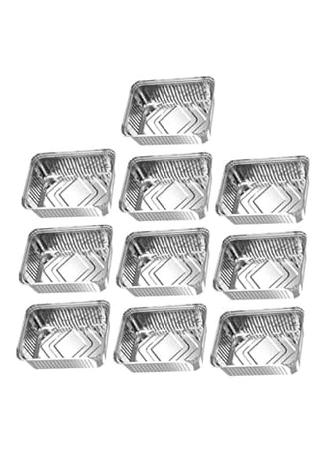 10Pcs Heavy Duty Aluminum Foil Grill Liners And Food Pans BBQ Accessories Set - Image 1