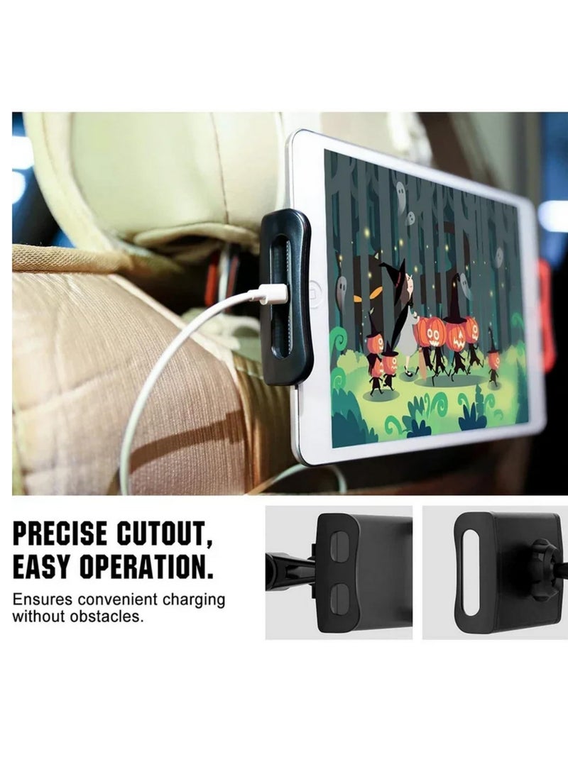 1pcs Car Tablet Phone Holder Seat Back Adjustable Car iPad Holder For Headrest Rotation Mobile Phone Mount Support 4 to 11 Inch Devices for Kids Rear Seat Entertainment - Image 2