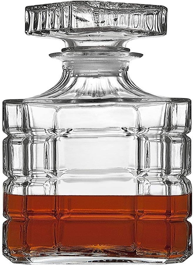 Vilon Whiskey Decanter with Glass Stopper, Crystal Glass Liquor Decanter for Alcohol, Wine, Scotch, Brandy, Vodka or Bourbon decanters | 750ML | Clear (SAPRU DECNATER) - Image 5