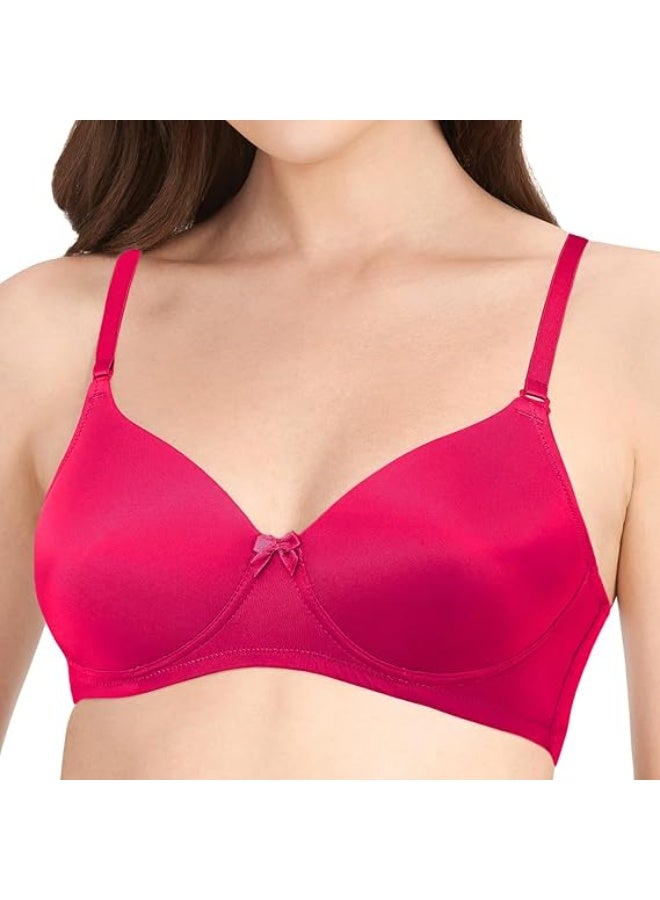 لوف بيل Padded Wirefree Nylon Tshirt Bra - Soft Pad Everyday Bra - Image 4