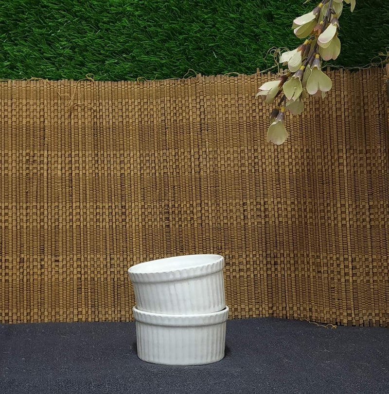 Caffeine Ceramic Handmade Glossy White Combo Dinner Set (4 pcs.) - Image 4