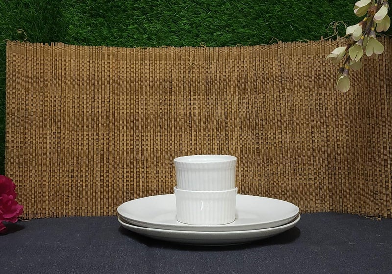 Caffeine Ceramic Handmade Glossy White Combo Dinner Set (4 pcs.) - Image 1