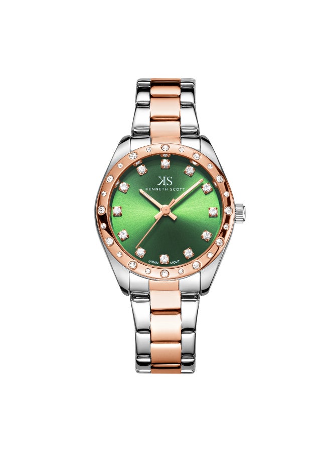 KENNETH SCOTT Women's Stainless Steel Analog Watch K24509-KBKH - 33 mm  - Image 1