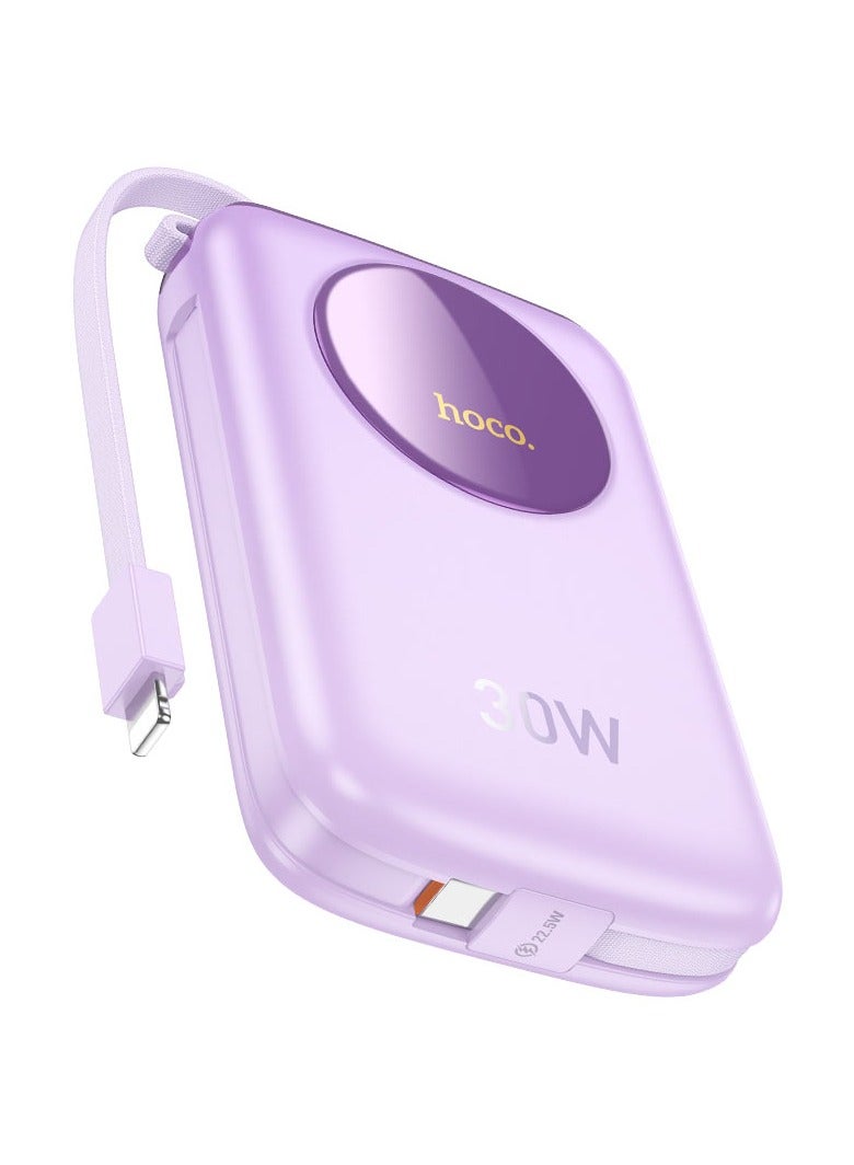 هوكو Hoco Q19 10000mAh 22.5W باور بانك للشحن السريع مع كابلات مدمجة - Image 3