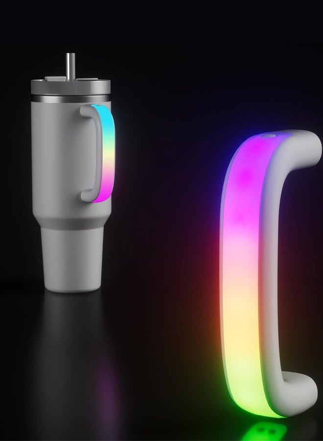 Generic 6 Colors LED Light-Up Tumbler Handle for Stanley 40oz/30oz, Cup Handle Water Bottle Handle for Stanley Tumbler-Compatible with 40oz Stanley Cup Accessories, Use for Outdoor Party Home - Image 1