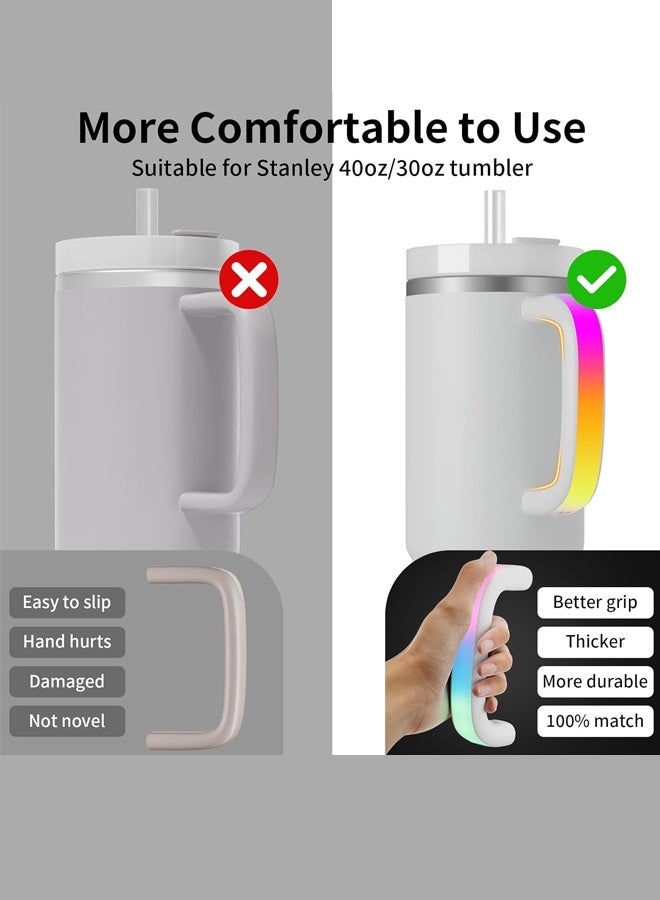 Generic 6 Colors LED Light-Up Tumbler Handle for Stanley 40oz/30oz, Cup Handle Water Bottle Handle for Stanley Tumbler-Compatible with 40oz Stanley Cup Accessories, Use for Outdoor Party Home - Image 3