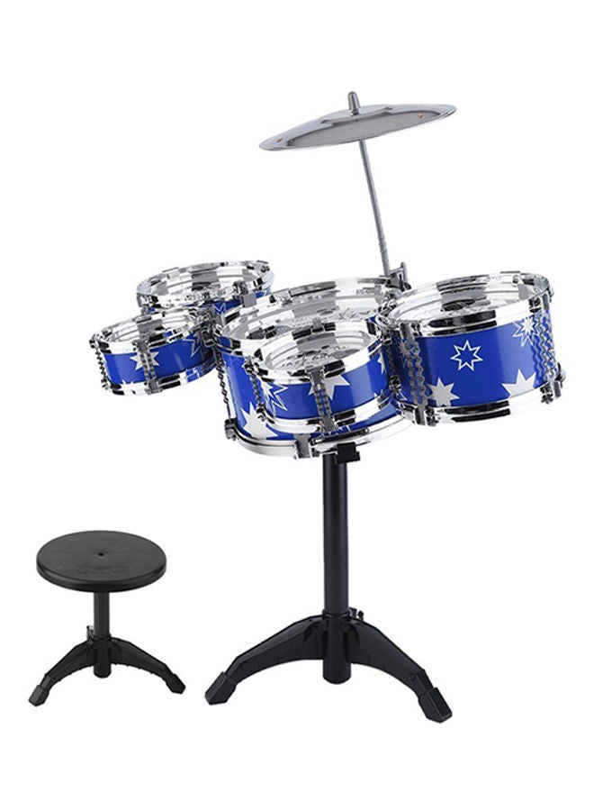 واي آند دي مجموعة آلات موسيقية من طبلة الجاز ومزودة بكرسي - Image 1