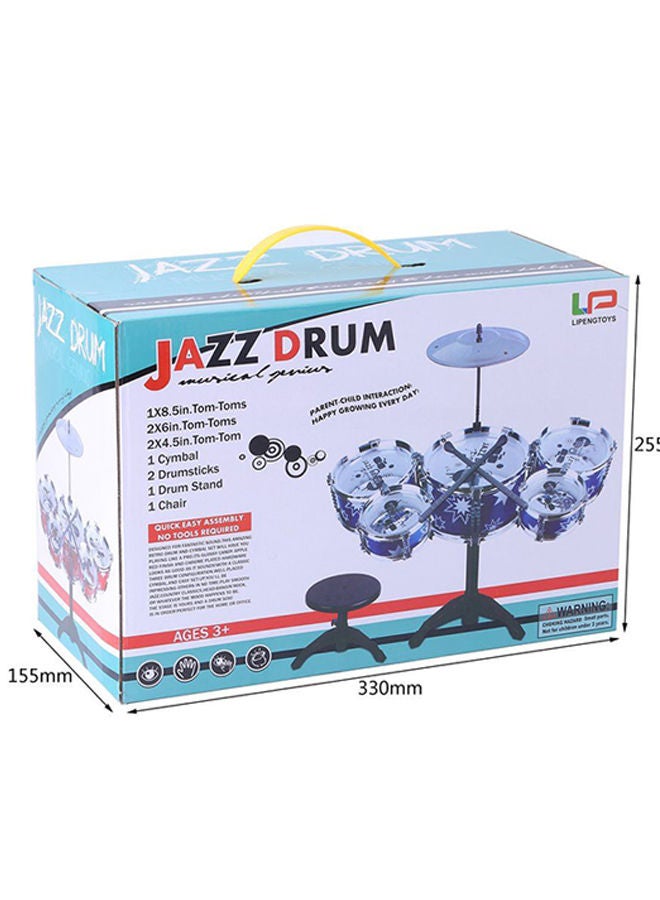 واي آند دي مجموعة آلات موسيقية من طبلة الجاز ومزودة بكرسي - Image 4