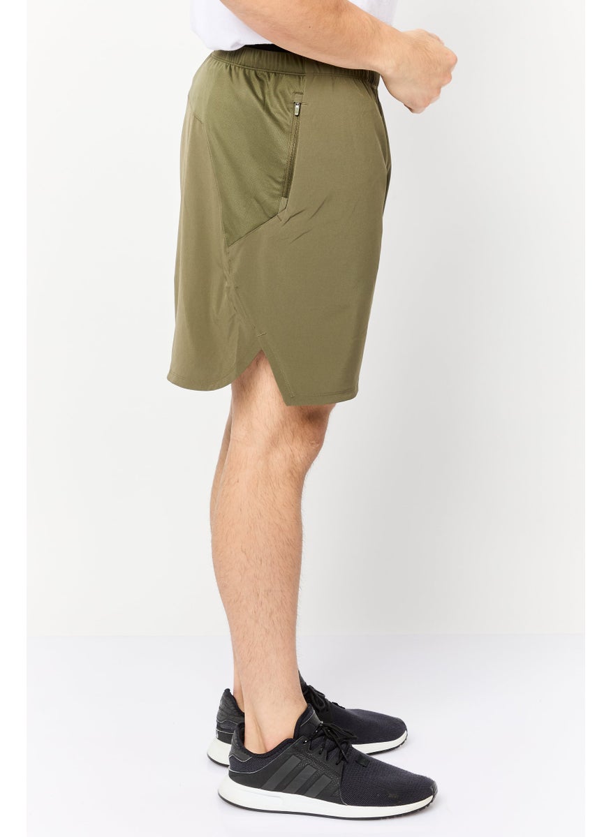 Reebok Men Sportswear Fit Brand Logo Outdoor Short, Olive  - Image 3