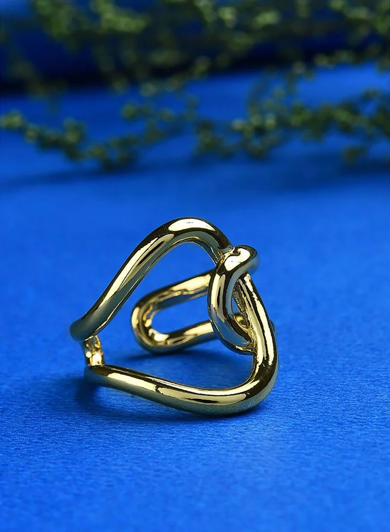 SOHI Gold Plated Designer Ring