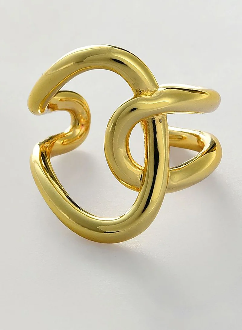 SOHI Gold Plated Designer Ring