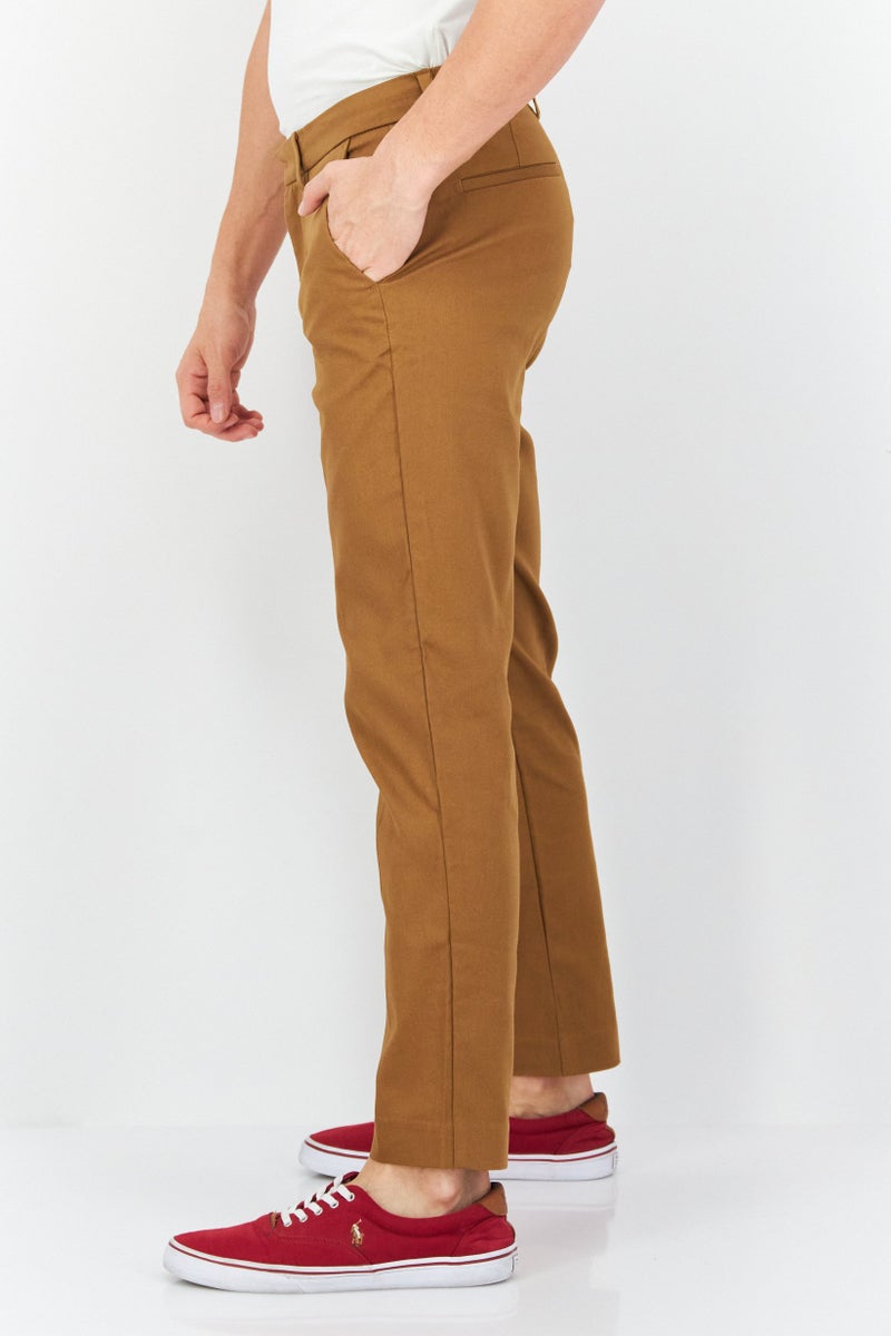 Celio Men Regular Fit Solid Chino Pants, Tan - Image 2