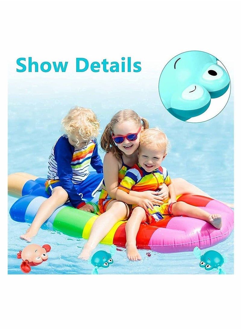 NIBEMINENT - Bath Toys, Wind-up Swimming Crab Interactive Baby Toys for 1-5 Year Old Boy Girls Birthday Gifts Multi-Colors, 4 Pcs Set - Image 1
